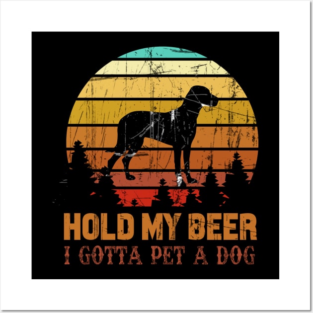 Holding My Beer I Gotta Pet This Vizsla Wall Art by Walkowiakvandersteen